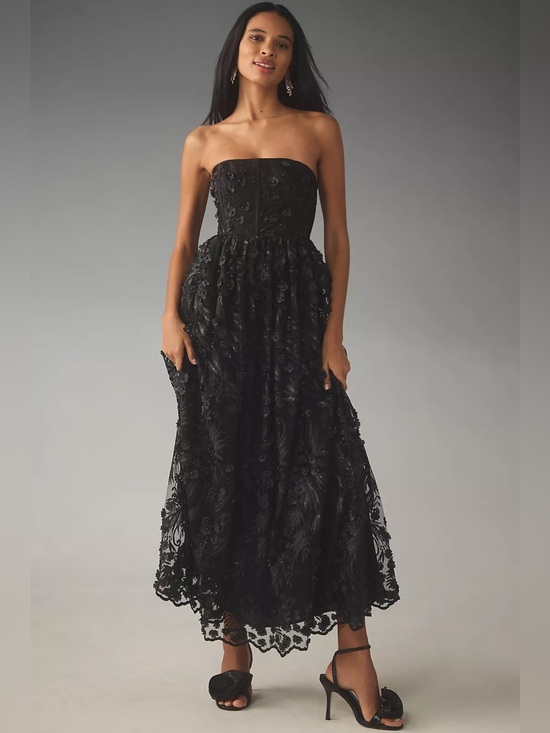 Anthropologie Dresses & Skirts - Payal Jain
Strapless Lace Maxi Dress